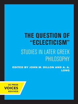 cover image of The Question of Eclecticism